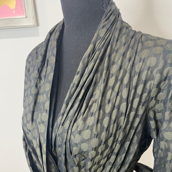 Farinaz Taghavi Black Polka Dot Long Sleeve Blouse - Picture 2 of 6